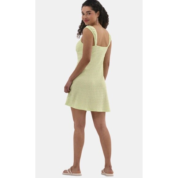 No Boundaries Juniors False Button Front Green Dress L(12-14) New - Picture 3 of 14